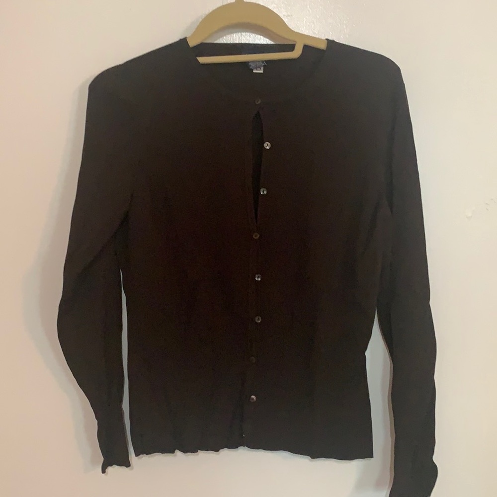 Ann Taylor, dark brown cardigan, M
